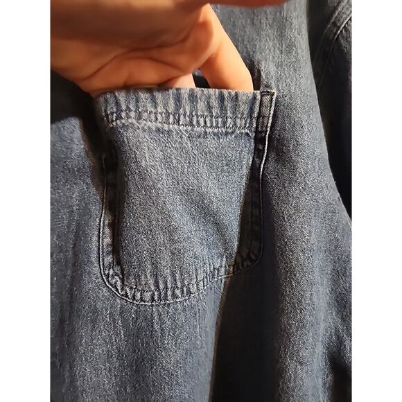 Wrangler Premium Quality Fleece Lined Denim Jacket / Shacket sz 2XL Blue Pockets - Picture 4 of 14
